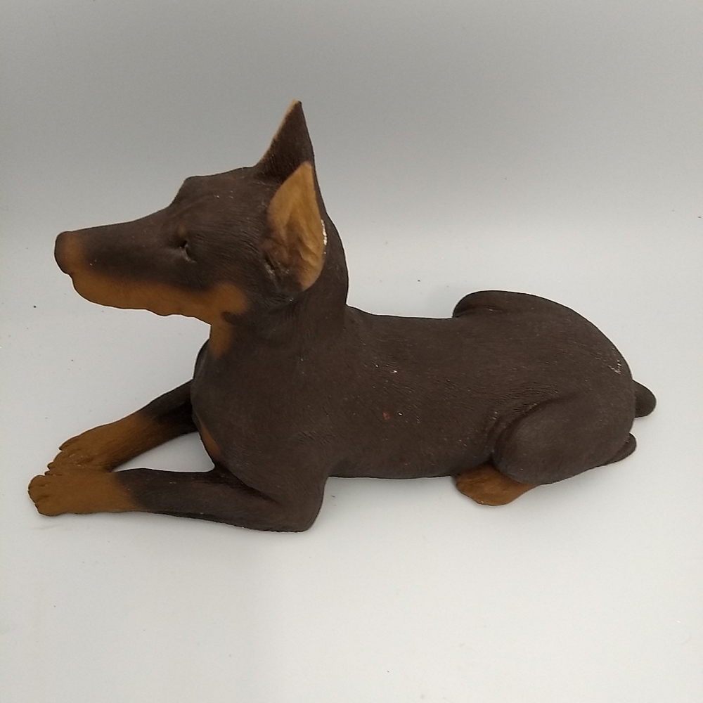 Vintage 1985 Sandicast Doberman Dog Sculpture 10.5” Signed Sandra Brue USA - Picture 4 of 14